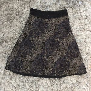 [Cabi] Floral Lace Elastic Waist Skirt Lined
